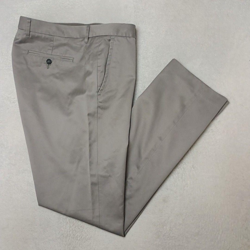 Bonobos Pants Men 35x32 Gray Chino Slim Straight Flat Friday Workday Warrior
